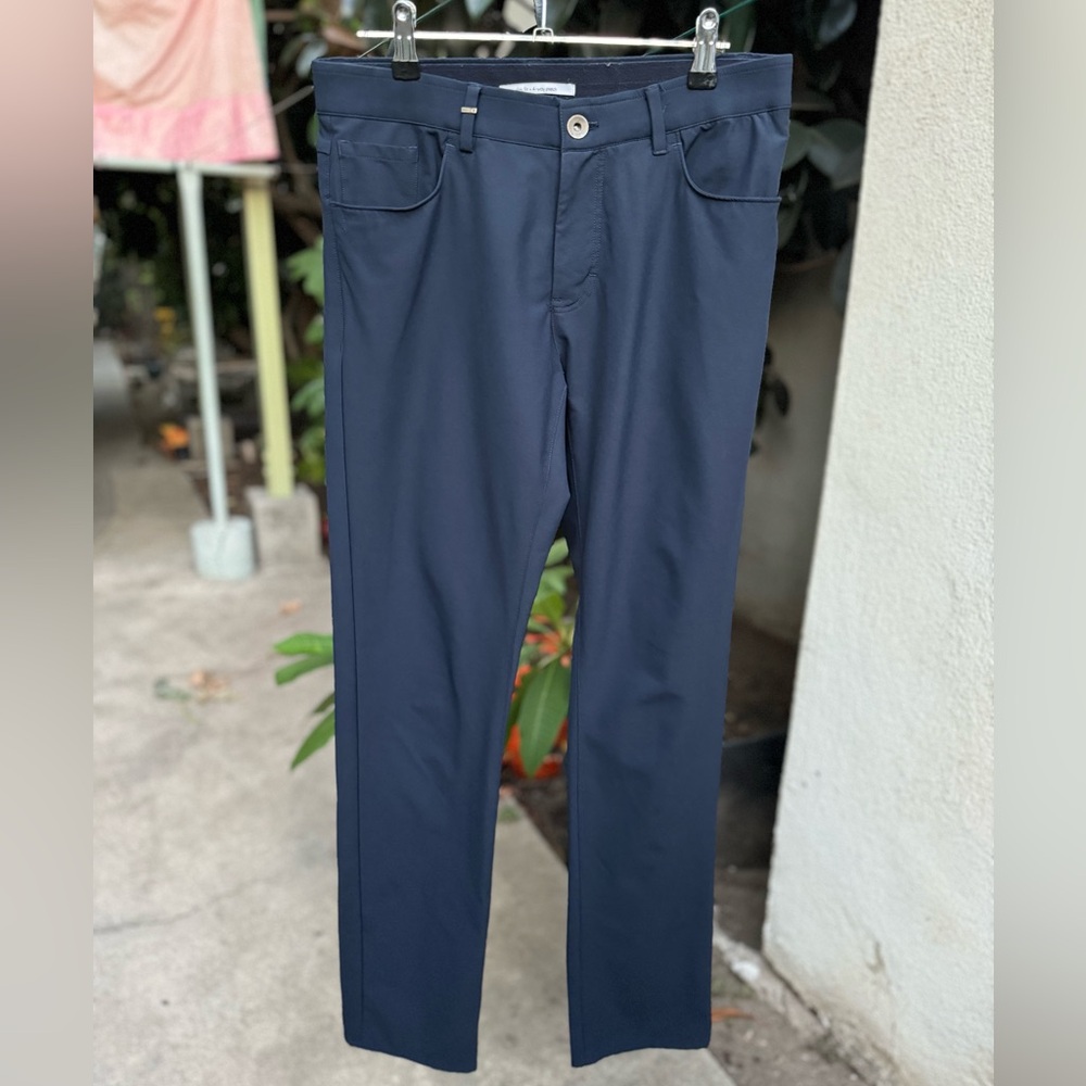 Calvin Klein Men's Infinite Slim-Fit 4-Way Stretch Pants in Blue 29W * 32L